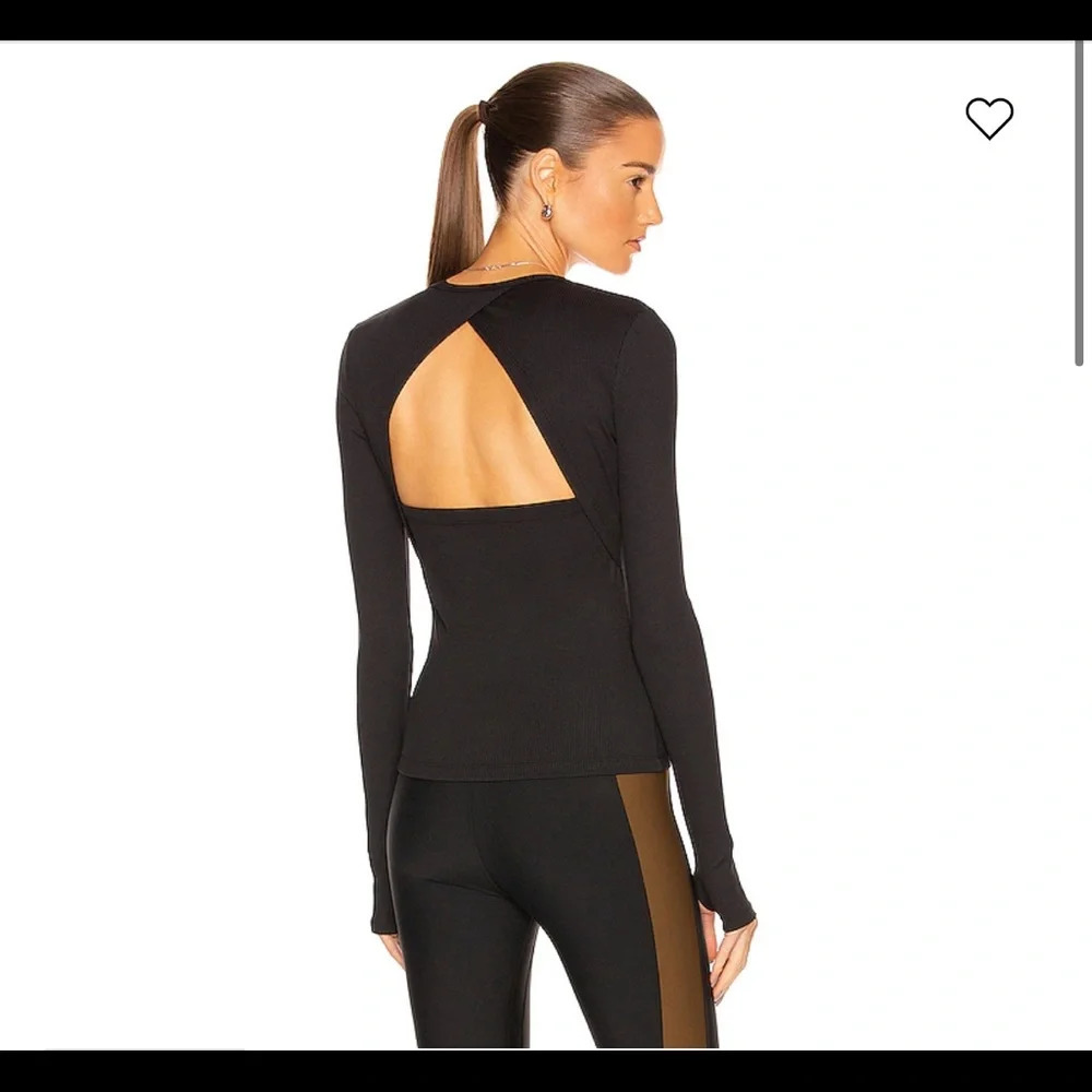Nylora Allen Top in Black Size Small $138 FWRD - Ribbed Athleisure Long Sleeve - Picture 2 of 9